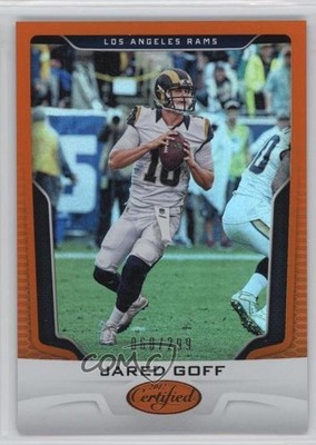 2017 Certified Mirror Orange 60/299 Jared Goff #65 2v6