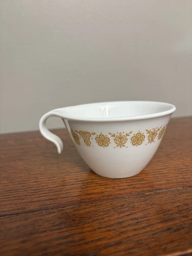 Vintage Corelle Cup by CORNING Butterfly Gold Hook Handle Coffee Tea Cup