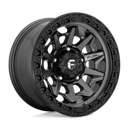 18x9 Fuel D716 COVERT Matte Gun Metal Black Bead Ring Wheel 5x150 (20mm)