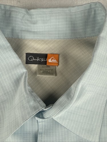 Quiksilver Short Sleeve Button Up Shirt Baby Blue Men's Size XL - Bild 6 von 12