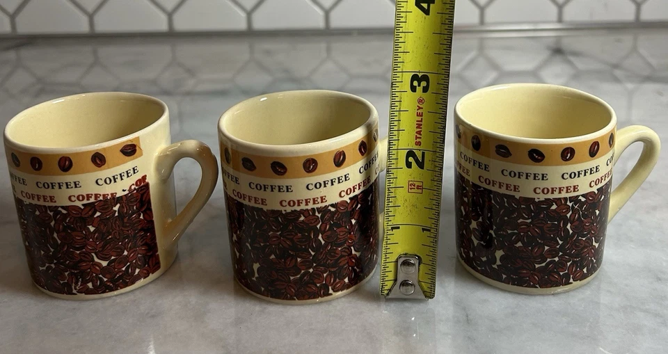 Set Of Three Coffee Bean Espresso Cups - Image 3 of 4