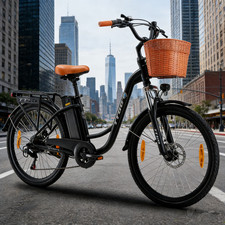 TTGO 26" Bicicletta Elettrica 250W 14,5AH 75KM City E-bike per Donna/Uomo Pedelec