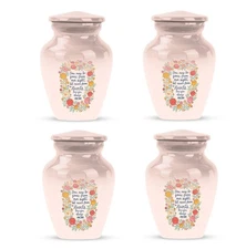 Ashes Urns Human Remains Adult 3Inch Set Of 4 Urn for Ash Mom & Dad Theme