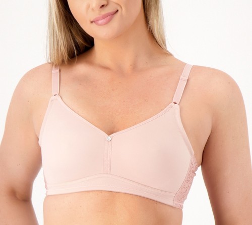 Sujetador para mujer Breezies talla 46B jacquard espalda suavizado sin forro rosa A473390 - Imagen 1 de 4