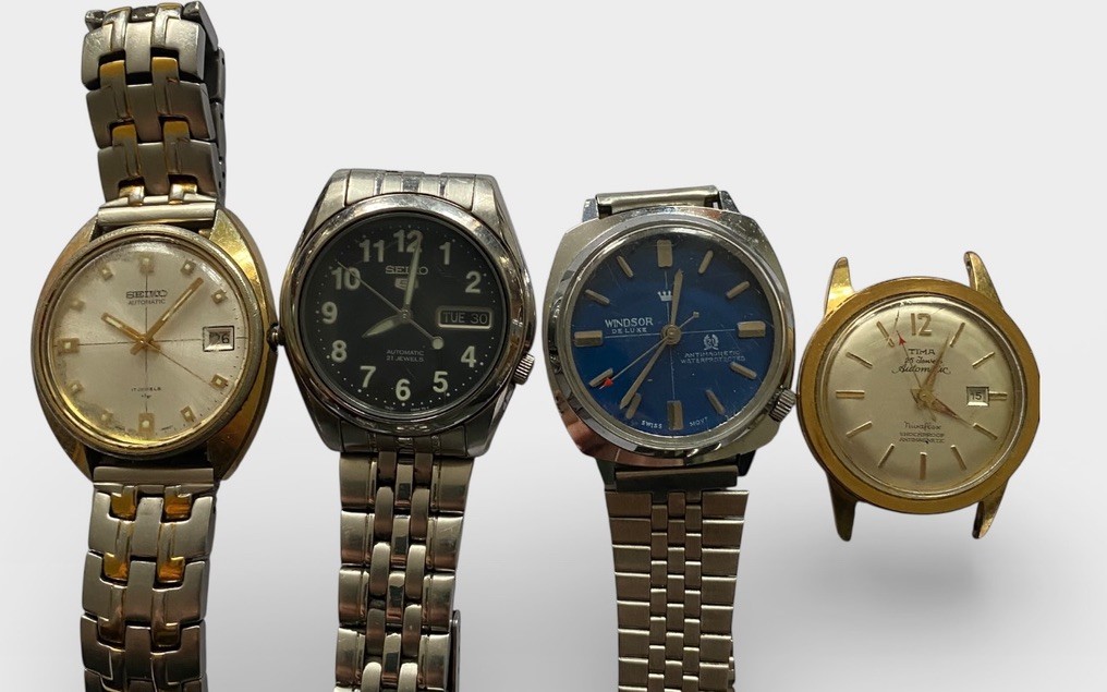 Windsor NOT Tima Vintage Lot Seiko 4 Automatic (1 5 Job Working) Watches: Seiko - VintageWatches.PK Windsor NOT Tima Vintage Lot Seiko 4 Automatic (1 5 Job Working) Watches: Seiko - vintagewatches.pk
