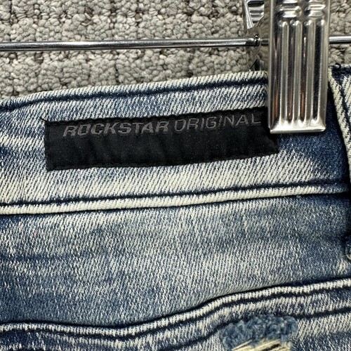 Rockstar Original Kinder Jeans Cargo Distressed Camo Blau Größe 5T Flare Denim Neu mit Etikett - Bild 7 von 11