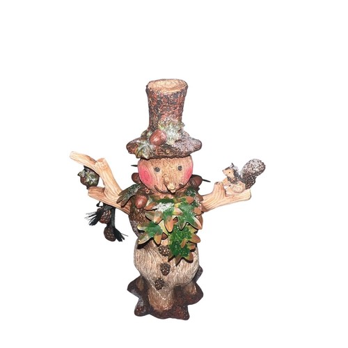Süße Schneemann Figuren rustikal Weihnachten im Landhaus Wohndeko 8-1/2 cm