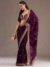 Attractive Designer Tissue Saree With Blouse For Wedding  Party Wear