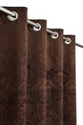 @ Coffee Color Velvet Flower Design Curtains For Window Drawing J031