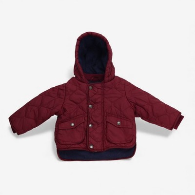 Marks and Spencer, Mantel wattiert weinrot mit blauem Futter, 6-9 Monate 9FF16FD86F...