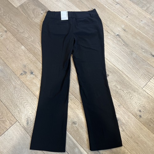 Pantalones de vestir negros para mujer Nine West talla 10 corte bota tiro medio cadera recta muslo - Imagen 3 de 4