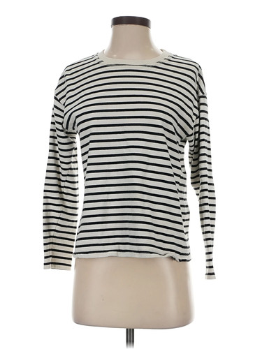 Zara Women Ivory Long Sleeve T-Shirt S - Picture 1 of 4