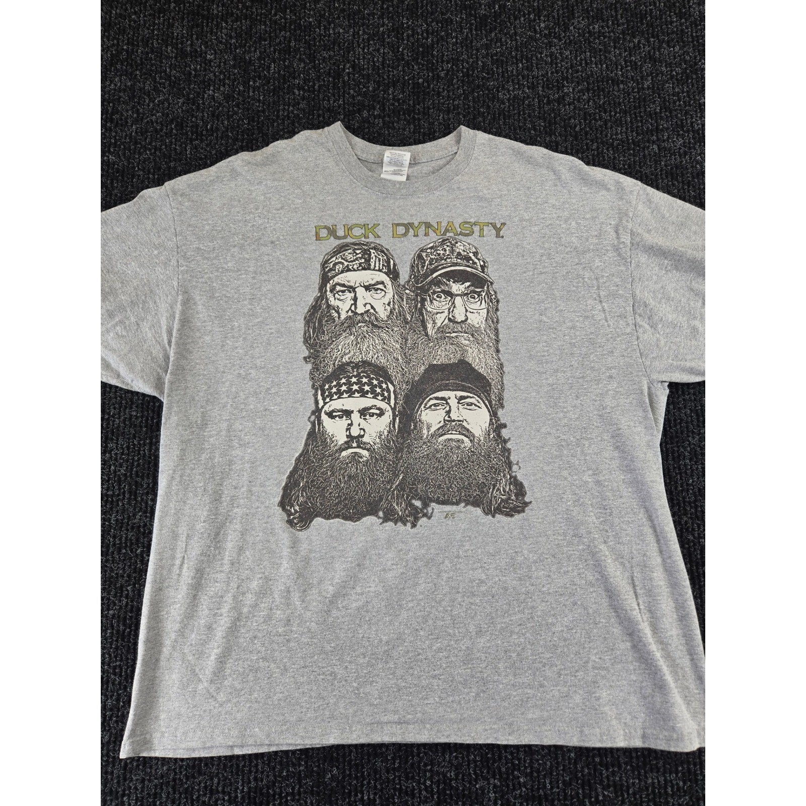 Duck dynasty graphic t-shirt mens 2xl heather gray robertson family crew