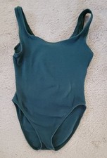 Capezio Dancewear Green Solid Ballet Tank Leotard SZ L