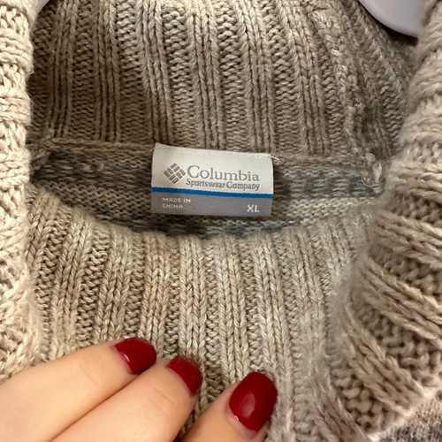 Columbia Women's Winter Worn Winter Print Cozy Turtleneck Sweater Size XL - Picture 2 of 7