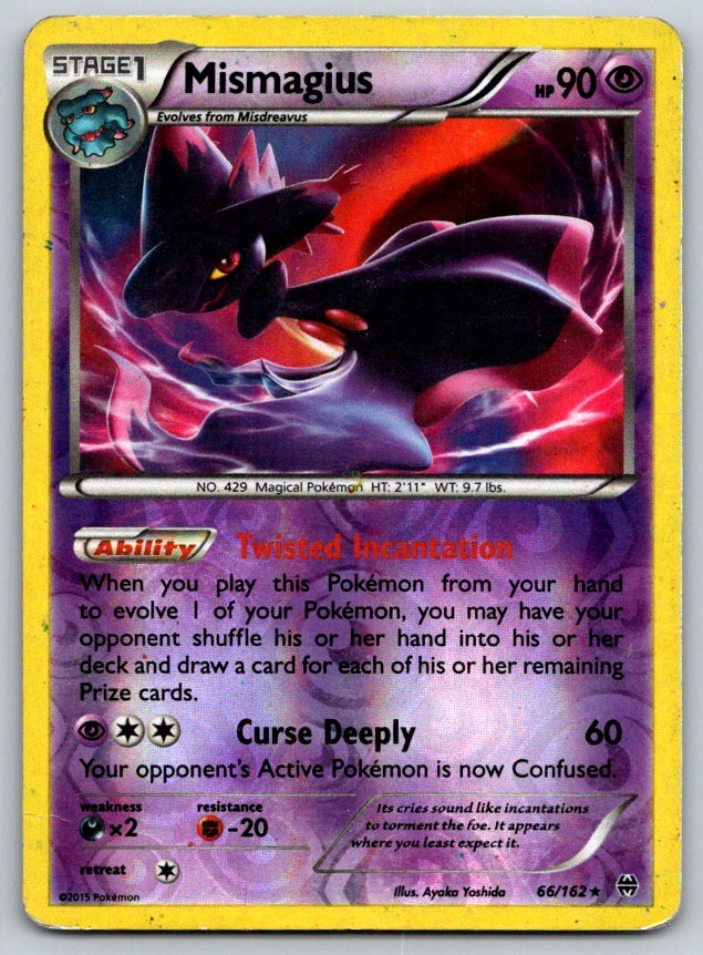 Mismagius Reverse Holo BREAKthrough 66/162 Pokemon Card HP