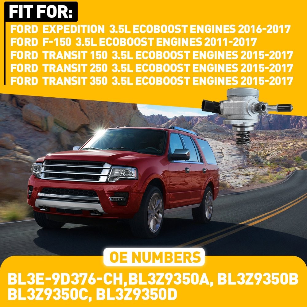 High Pressure Fuel Pump For Ford 11-16 F150 3.5L Ecoboost V6 BL3E9D376CH EOOH thumbnail 4