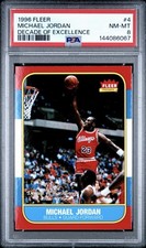 1996-97 Fleer Decade of Excellence #4 Michael Jordan PSA 8 NM-MT 6067