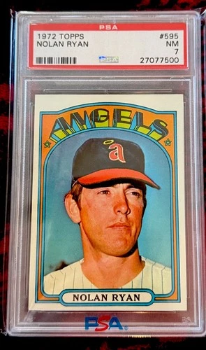 1972 Topps #595 Nolan Ryan California Angels PSA 7 NM
