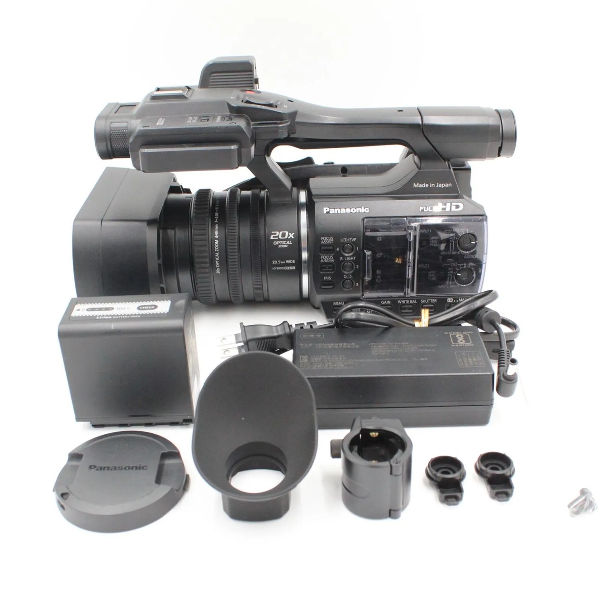 カメラPanasonic AG-AC30 +ワイコン+ガンマイク+バック カメラPanasonic AG-AC30 +ワイコン+ガンマイク+バック