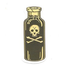 Poison Bottle Sticker Cork Skull Crossbones Die Cut Vinyl Goth Spooky Decal