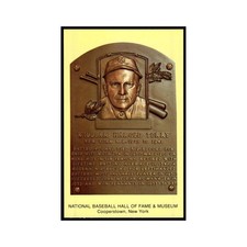 William Terry 1993 National Baseball Hall Of Fame Plaque Postcard Yellow #nan EX