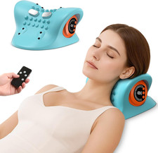 Neck Massager Portable Cervical Traction Device with Heating Vibration 4-in-1