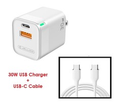 30W Fast USB-C PD Wall Home Charger for JBL Flip 6 Portable Bluetooth Speaker
