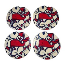 Vineyard Vines Coasters for Target Hibiscus Whale Wood & Enamel Drink Set of 4