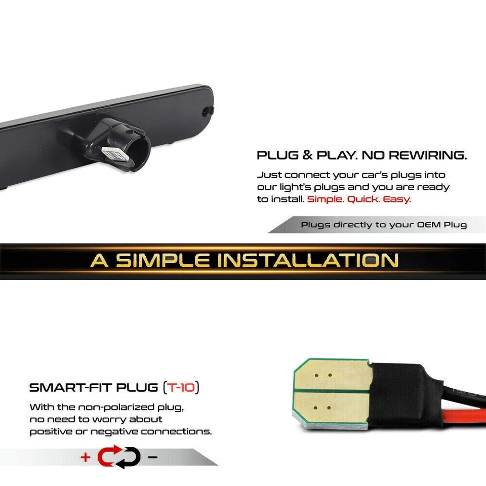 4 шт белых светодиодных габаритных огней F + R для 95–01 Chevy Lumina 95–99 Monte Carlo - Изображение 4 из 4