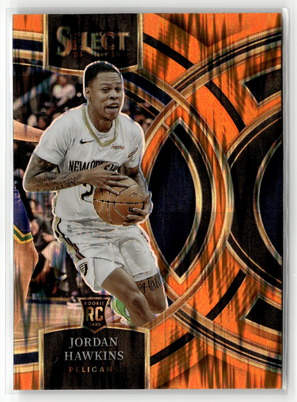 2023-24 Panini Select #124 Jordan Hawkins Rookie Orange Flash Prizms