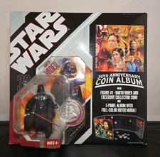 Star Wars 30th Anniversary Darth Vader Coin Album 3.75 Figure 2006 Hasbro New