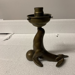 Original Art Deco Spelter Lamp Base Slight Ware .needs Rewiring