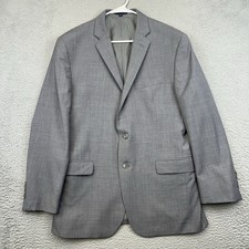 Jos A Bank Blazer Mens 43R Gray Slim Fit Wool 2 Button Suit Jacket Business