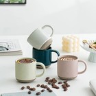 Custom Modern Design Small Frosted Ceramic Coffee Mug with Handle