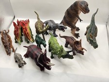 Mixed Dinosaur Figurine Lot Of 12 Educational Plastic Toys Jurassic