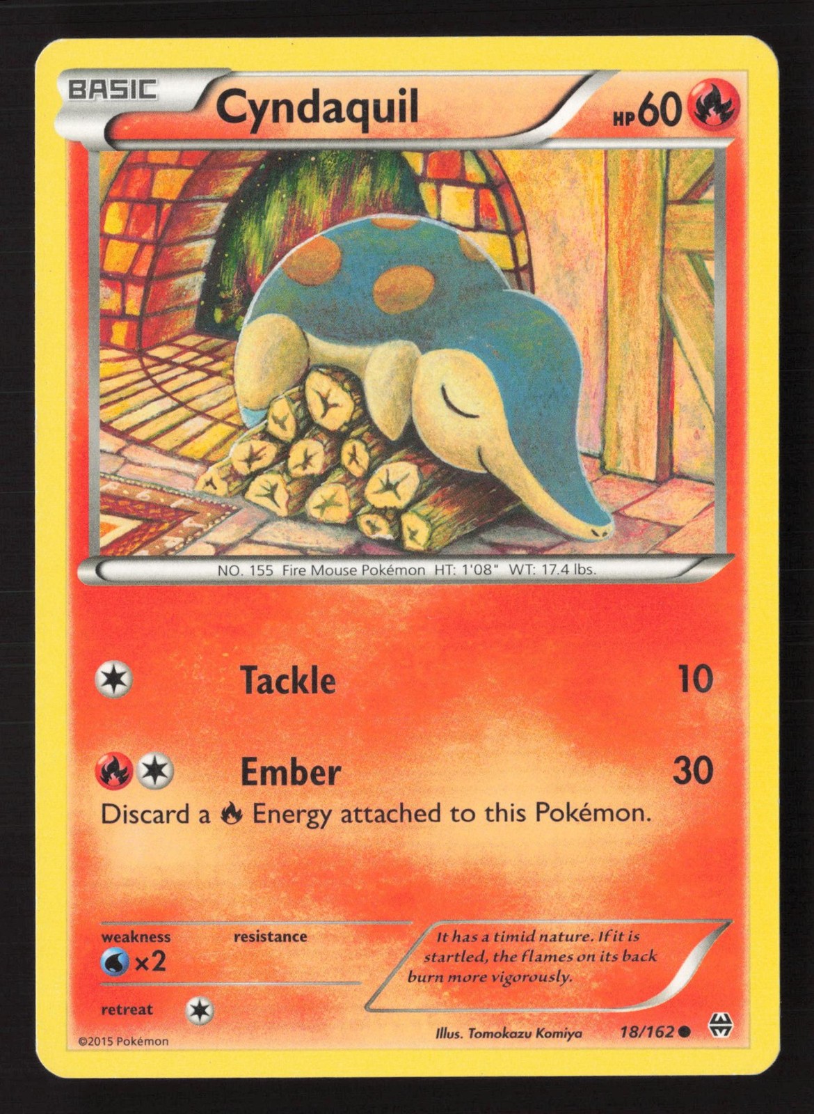 Cyndaquil 18/162 Common BREAKthrough Pokemon Moderately Played