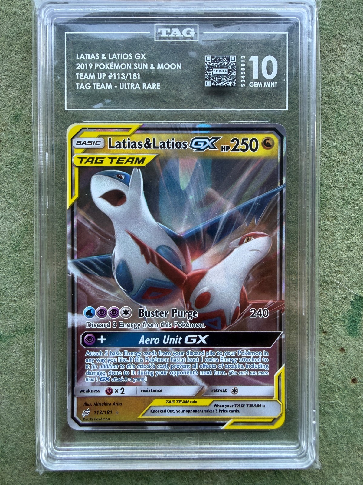 Latias & Latios GX 113/181 Pokemon Sun & Moon Tag Team Up 113  TAG 10