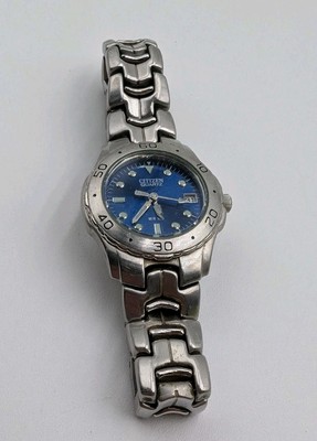 Women's Citizen Silver Tone Watch With Blue Face 1012-S92316