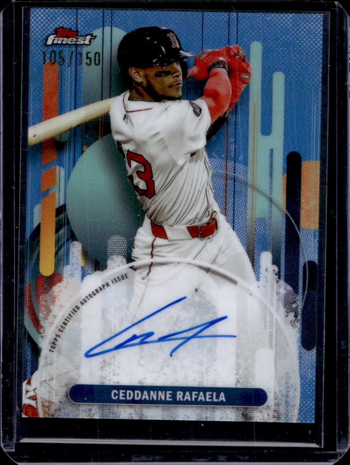 2025 Finest Ceddanne Rafaela Auto Sky Blue Refractor #105/150 Red Sox