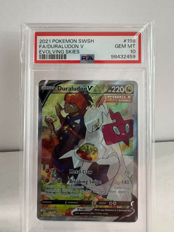 Pokemon PSA 10 Duraludon V 198/203 Alternate Art Evolving Skies Gem Mint