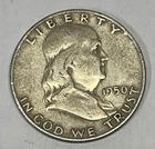 1950 D FRANKLIN SILVER HALF DOLLAR 90% Silver Denver Mint (#1)