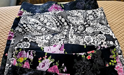 NEW Lot 3 Slimming Options Legging XS Black Floral White BLK 1Crop 2long RT$150 - Picture 3 of 6
