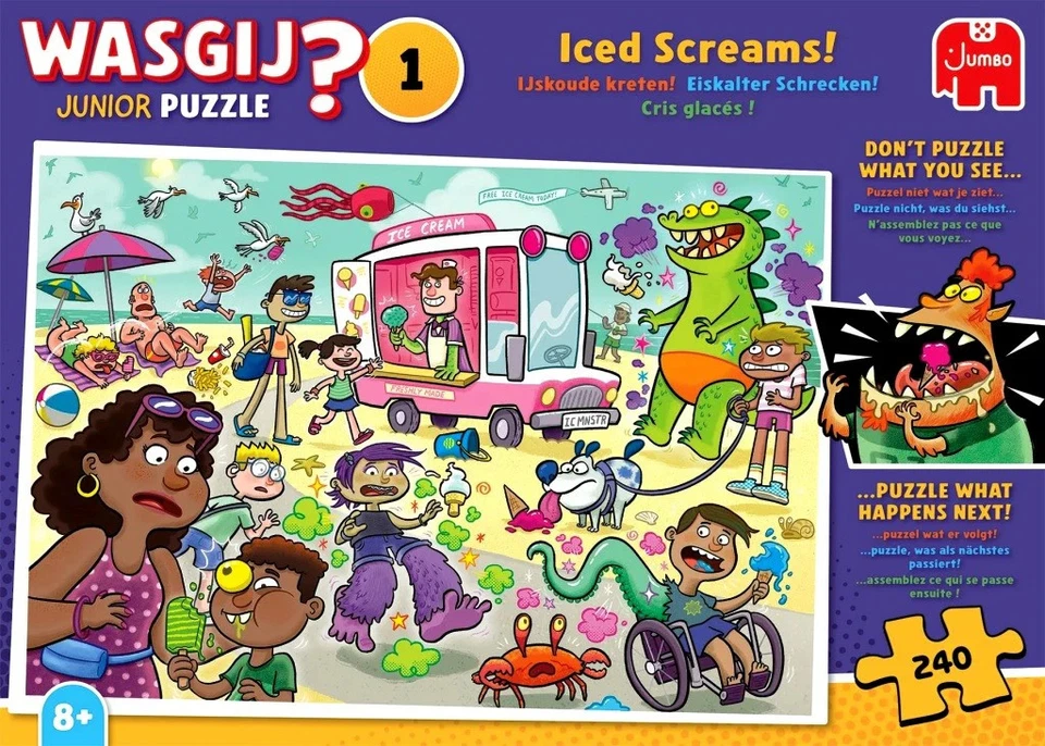 Wasgij Junior 1 - Iced Screams - 240 Piece Jigsaw Puzzle - New - Image 1 of 1