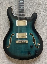 PRS Paul Reed Smith SE Hollowbody II Piezo Electric Guitar, Peacock Blue