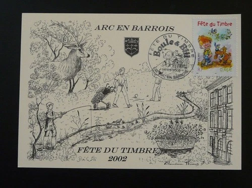 stamp day golf fishing FDC card France 2002