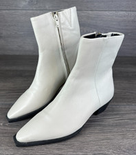 Marks & Spencer Insolia Soft Leather Ankle Boots UK 4.5 EU 37.5 Unworn Side Zip