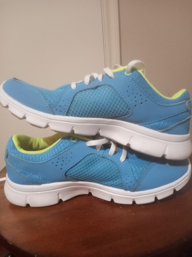 Nike Flex Experience (GS) Blue/Pink/Volt Girl's Running Shoes - Size 6Y - Picture 12 of 14