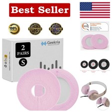 Certified 2 Pairs Stretchable Headphone Ear Covers - Comfort  Hygiene in Pink