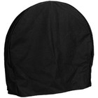 24 in Heavy-Duty Polyester Firewood Log Hoop Rack Cover - Black by Sunnydaze